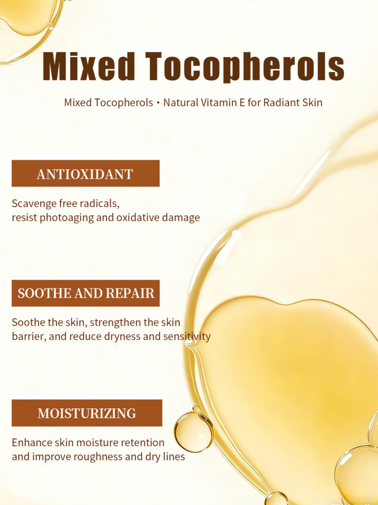 Tocophérols mixtes de qualité cosmétique